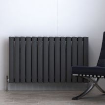 Carisa Vesta Aluminium Grey Horizontal Designer Radiator 600mm x 1045mm