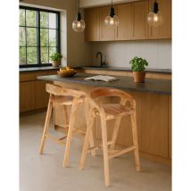 Tabouret de bar en teck massif – Carisma – Mobilier d'intérieur – Quantité par pack, Matières, Hauteur, Hauteur d'assise, Style, Caractéristique 