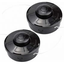 Miya - Juego de 2 cabezales de desbrozadora universales, bobinas de repuesto de nailon para desbrozadora, cabezal de corte M10 x 1,25 para