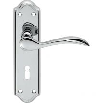 Carlisle Brass - Madrid Lever Lock on Backplate Furniture Polish Chrome
