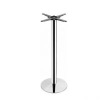 Netfurniture - Carlo Chrome Tall Poseur Table Base - Silver