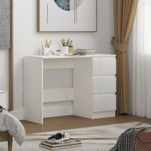 Luxury Life - Carlton Dressing Table with 3 Drawer Storage in Gloss White