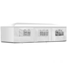 Frankystar - Carpa de fiesta blanca / Gazebo para ferias y mercados 3x9 impermeable