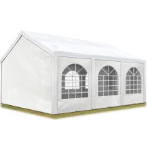 Carpasol - toolport Carpa de fiesta de alta calidad 4x6 m carpa para fiestas carpa de lona pe 450 n carpa de jardín carpa para fiestas blanca