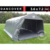 Dancover - Carpa garaje pro 3,6x7,2x2,68m pvc con cubierta para suelo, Gris