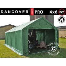 Dancover - Carpa grande de almacén pro 4x6x2x3,1m, pvc, Verde