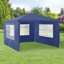 Casa.pro - Carpa pabellón para jardín Wedau 400x300x255 cm Azul oscuro [ ]