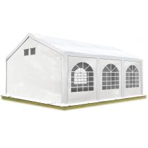 TOOLPORT Carpa para fiesta de alta calidad 4x6 m carpa de fiestas carpa de lona PE 500 N carpa de jardín carpa para fiestas blanca impermeable