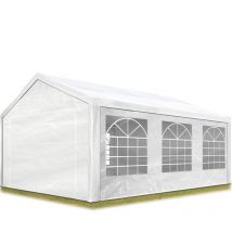 Intent24 - toolport Carpa para fiestas 4x6 m en blanco lona pe 350 n impermeable carpa para el jardín con protección uv