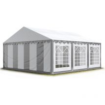 Carpasol - toolport Carpa para fiestas carpa de fiesta 3x6 m carpa de pabellón de jardín lona pvc 700 n en gris-blanco impermeable