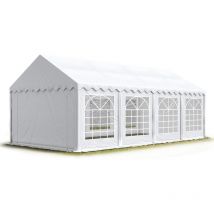Carpa para fiestas carpa de fiesta 4x8 m carpa de pabellón de jardín lona pvc 700 n en blanco impermeable - Toolport