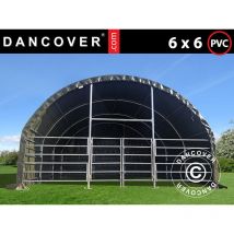 Carpa para ganado 6x6x3,7m, PVC, Verde
