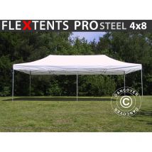Dancover - Carpa plegable Carpa Rapida FleXtents pro Steel 4x8m Blanco