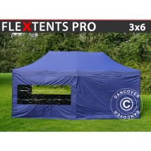 Dancover - Carpa plegable Carpa Rapida FleXtents pro 3x6m Azul oscuro, Incl.