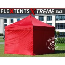 Dancover - Carpa plegable Carpa Rapida FleXtents Xtreme 50 3x3m Rojo, Incl.