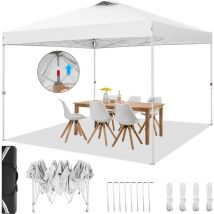 Luckzon - Carpa Plegable Jardín Gazebo 3x3m . Gazebo Impermeable Pop Up . Tienda de campaña. Apertura de ventilación superior. Altura ajustable.