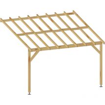 Jardinatoire - Carport adossé 4x3 - Pente 30% - Bois massif - Durable + Vis