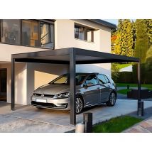 Carport Aluminium 330 x 570 cm preston - 18 m2 - Hauteur : 255 - 1 Voiture - Abri Voiture Autoportant - Sans Déclaration Travaux