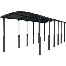 Carport spécial camping-car en aluminium et polycarbonate Alpine 12.9 x 3.59 m
