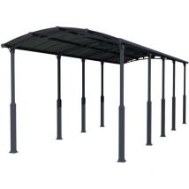 Carport spécial camping-car en aluminium et polycarbonate Alpine 10.7 x 3.52 m