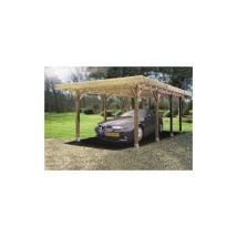 Carport base 5x5 , Ancrage Aucun, Panneaux de toit Métal