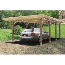 Carport base 6x5 h 2,5m, Ancrage a enfoncer, Panneaux de toit Pvc