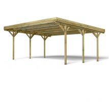 Forest Style - Carport 2 voitures en bois traité 29,6 m² - Jean