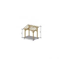 Carport bois autoportant - 1 Véhicule Robuste