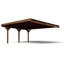 Carport en bois traité 2 voitures 29,9 m² - Victor