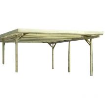Carport en bois couverture pvc Basic Double