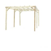 Altona - Carport en bois Toit plat - Autoclave - 15 m² - 3 x 5 m