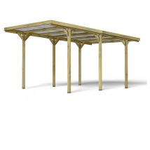 Forest Style - Carport en bois traité 1 voiture 14,2 m² - Jean