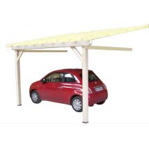 Carport mural 10.86m² bois Habrita am3350stl