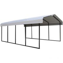 Shelter Logic Metall Carport "Neapel" 600 x 370 x 260 cm, schwarz/grau, 22,57 m²