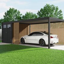 Carport Ombréa (1 véhicule + annexe de stockage) - 3x7M