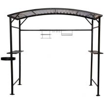 Foresta - Carport barbecue Habrita CAR1713AC 250x135x224cm acier gris anthracite