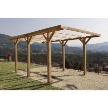 Esterni Da Vivere - Carport in legno di pino impregnato senza copertura 512x304x233h