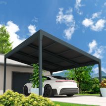 Ombrazur - Carport solaire energy 1 pente Gris anthracite 5,384x3,515m 3600W