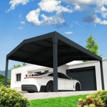 Ombrazur - Carport solaire energy 2 pentes Gris anthracite 5,384x4,732m 4800W