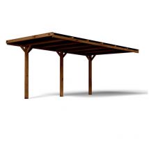Carport adossé en bois 1 voiture 15,5 m² - Victor
