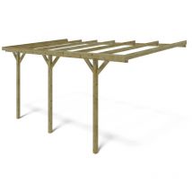 Altanka - Carport, abri de voiture 3x5,24 m - 15 m2 - adossé
