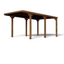 Carport 1 voiture en bois traité 14,8 m² - Victor