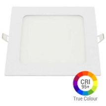 Optonica - Plafón led Cuadrado 12W Extra Plano Empotrable IRC95 - Blanco Día 6000K