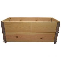 Carré potager en bois naturel 1000x400mm hauteur 390mm