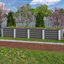 Carré Potager Linus In-out L – Grand Bac En Acier Zincalume, Couleur Vert/aluminium