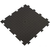 Dalle pvc Clipsable 50x50 cm Sol Antidérapant - Revêtement de sol Noir Garage, Atelier P50CR Art Plast