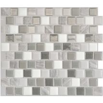 Carrelage adhésif mural x4, 22.48x25.91cm Smart Tiles Brixia Casoria sticker décoratif salle de bain & cuisine