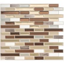 Carrelage adhésif mural x4, 25.91x23.11cm Smart Tiles Muretto Durango, sticker tuile effet céramique - Salle de bain, cuisine