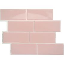 Carrelage adhésif mural x4, 29.36x21.29cm Smart Tiles Metro Ava sticker décoratif salle de bain & cuisine