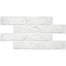 Carrelage adhésif mural xl x2, 54.61 x 27.94cm Smart Tiles Brik Zurich blanc/gris, sticker tuile effet brique - Salle de bain, cuisine